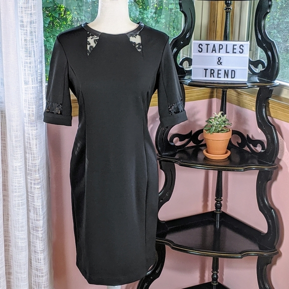 A Pea in the Pod Dresses & Skirts - Maternity Black & Lace Knee Length Dress Size Med